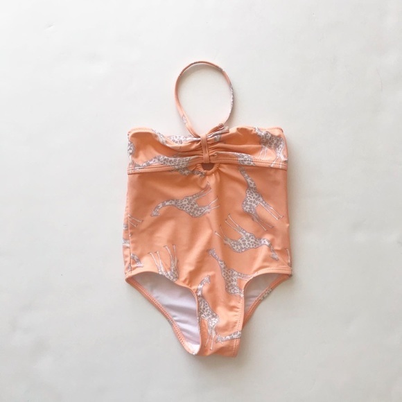 Jessica Simpson Other - Jessica Simpson peach giraffe print swimsuit EUC24
